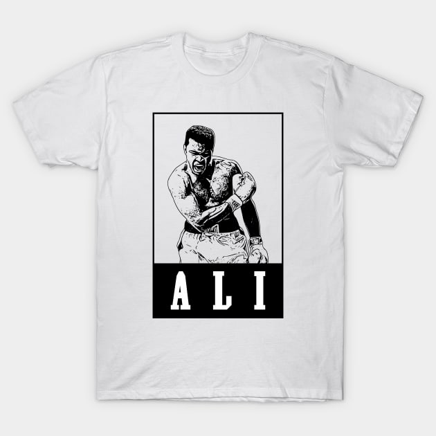 Muhammad Ali New Stenc T-Shirt by ahmadzakiramadhan